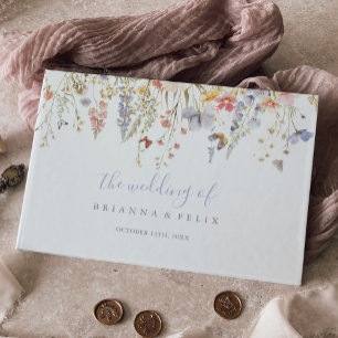 Summer Multicolor Wildblume Hochzeit Gästebuch