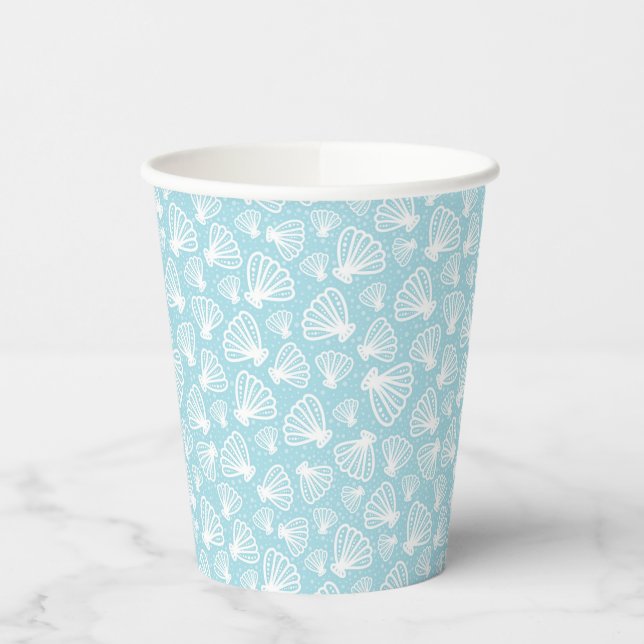 Summer Muschel Pattern Pappbecher (Links)