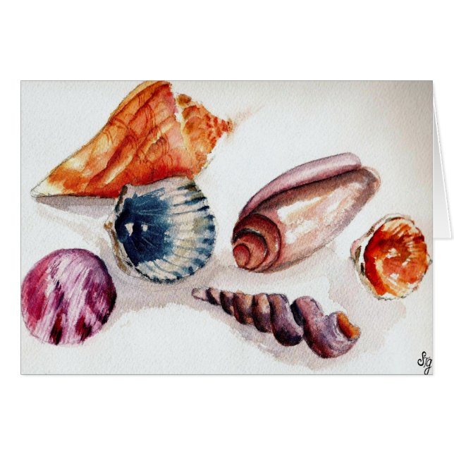 Summer Muscheln Card (Vorderseite (Horizontal))