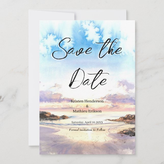 Summer Nature Beach Hochzeit Save The Date (Vorderseite)