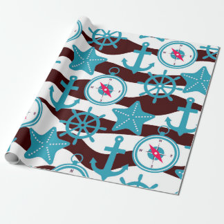 Summer Nautic Pattern Geschenkpapier