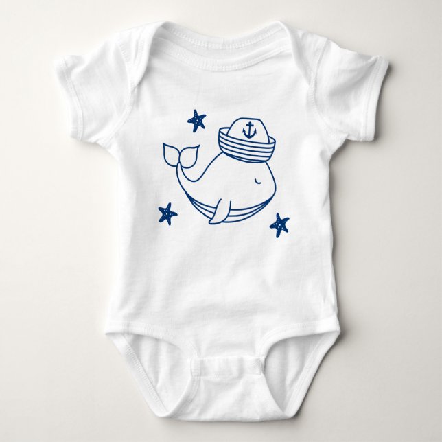 summer nautical theme boy  baby strampler (Vorderseite)