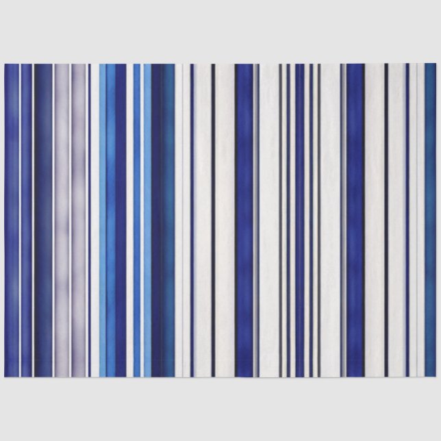 Summer Navy Blue Boot Trendy Stripes Collection Seidenpapier (Vorderseite)