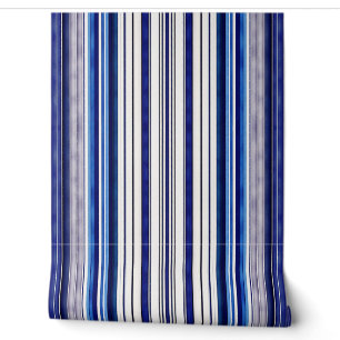 Summer Navy Blue Boot Trendy Stripes Collection Tapete