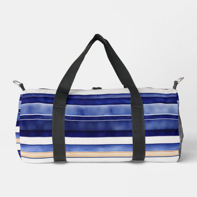 Summer Navy Blue Modern Bootstrip Collection Duffle Bag (Vorderseite)
