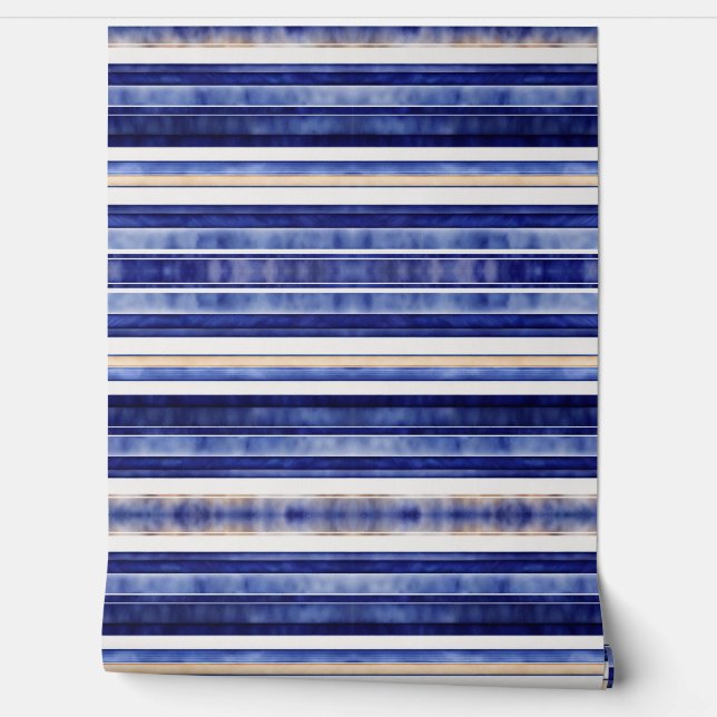 Summer Navy Blue Modern Bootstrip Collection Tapete (Abrollen)
