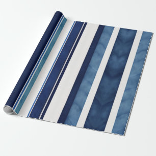 Summer Navy Blue Popular Boat Stripes Collection Geschenkpapier