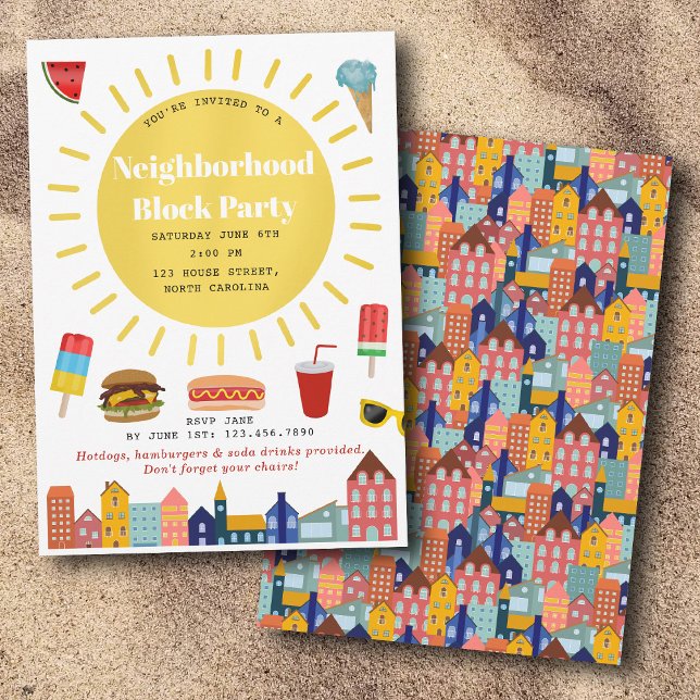 Summer Neighborhood Block Party Einladung (Summer Neighborhood Block Party Invitation)
