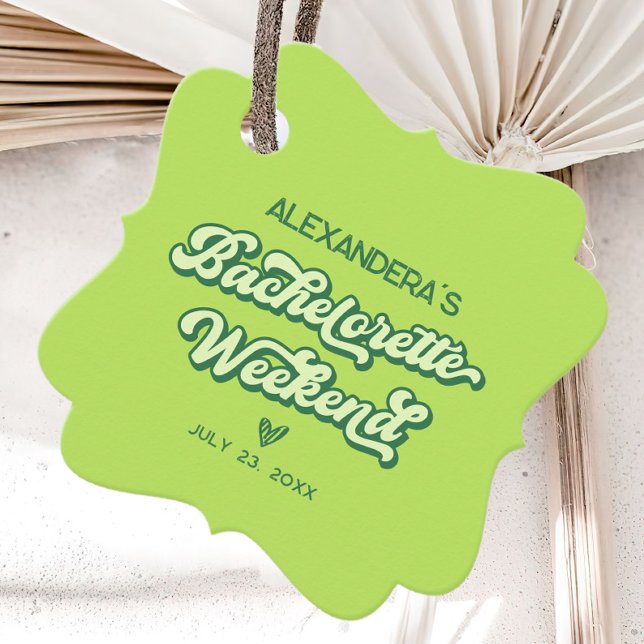 Summer Neon Pool Party Bachelorette Geschenkanhänger (Von Creator hochgeladen)