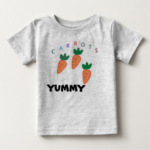 Summer Niedlich Carrots Yummy Baby Gray T-shirt