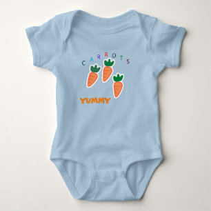 Summer Niedlich Carrots Yummy Baby Pink Strampler