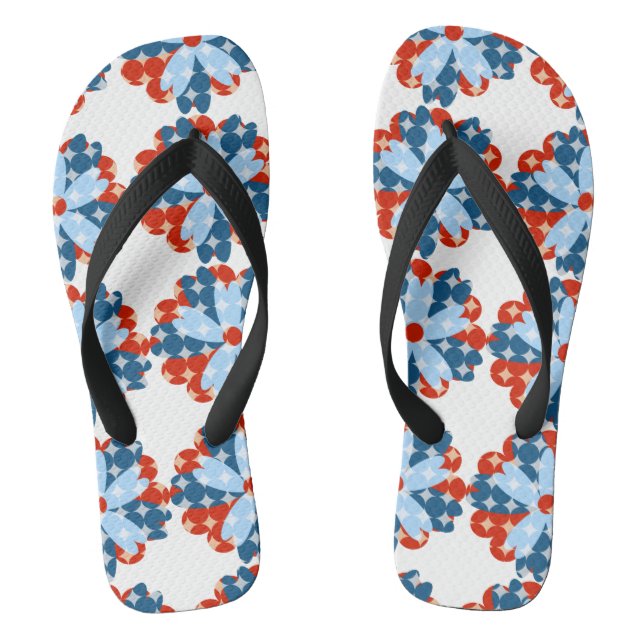 Summer Niedliche Patriotische Blume Flip Flops (Fußbett)