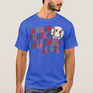 Summer Nights And Ballpark LightsCute Baseball T-Shirt