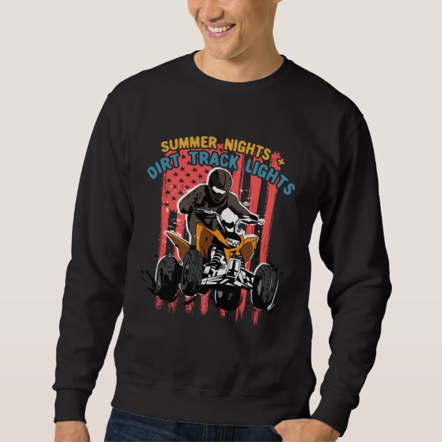 Summer Nights and Dirt Track Lights  For Kids ATV Sweatshirt (Vorderseite)