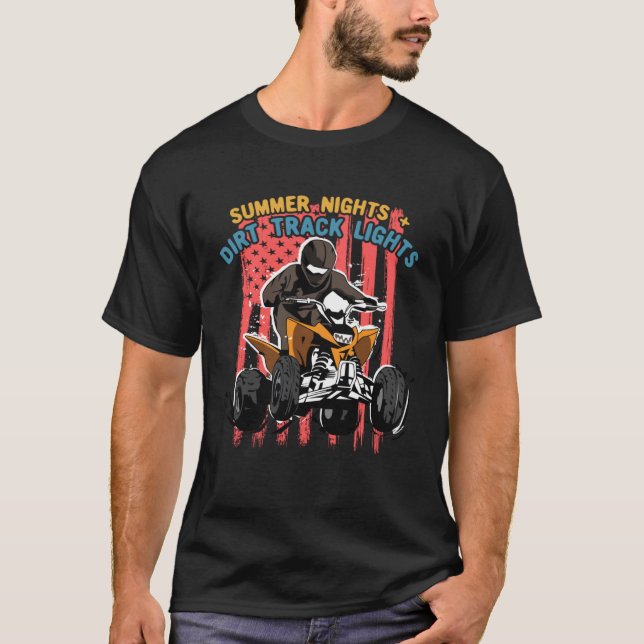 Summer Nights and Dirt Track Lights  For Kids ATV T-Shirt (Vorderseite)