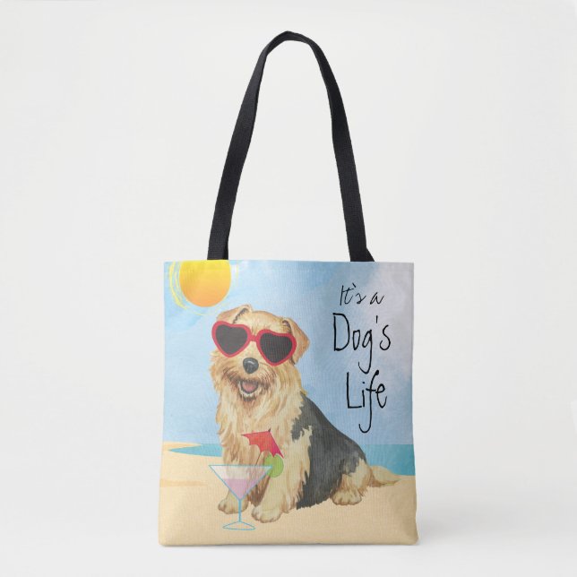 Summer Norfolk Terrier Tote Bag (Vorderseite)