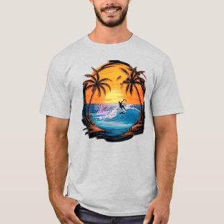 Summer Nostalgie - Ein von Hand Gezeichnet Strandp T-Shirt