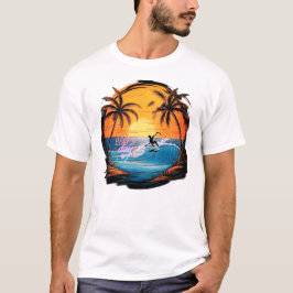 Summer Nostalgie - Ein von Hand Gezeichnet Strandp T-Shirt