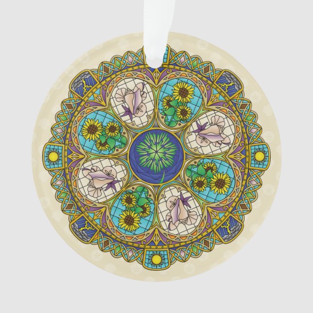 Summer Nouveau Acrylic Ornament (Vorderseite)