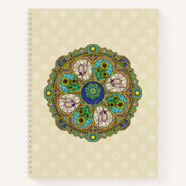Summer Nouveau Spiral Notebook Notizbuch (Vorderseite)