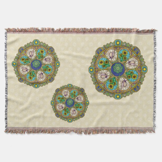 Summer Nouveau Throw Blanket Decke (Vorderseite)