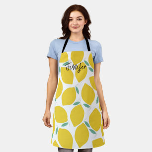 Summer Novelty Lemon-Muster gedruckt Personalisier Schürze