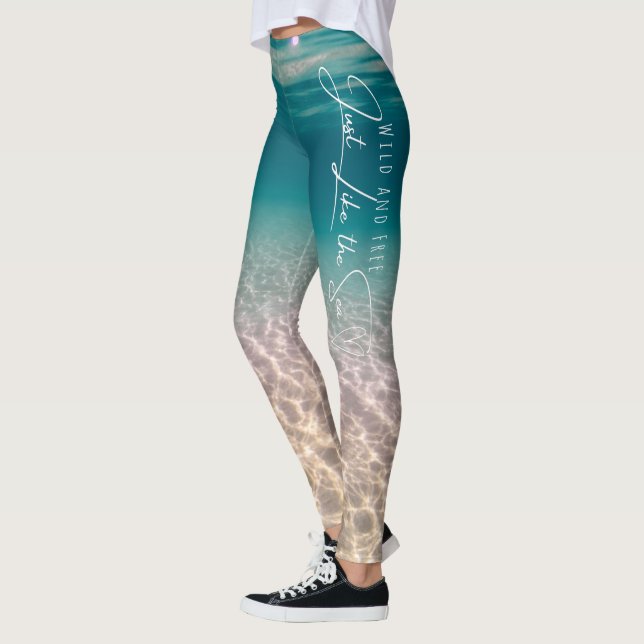 Summer Ocean Beach Leggings (Links)