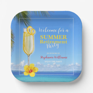 Summer Ocean Cocktail Party für Frauen im Ruhestan Pappteller