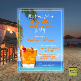 Summer Ocean Cocktail Party für Männer im Ruhestan Einladung