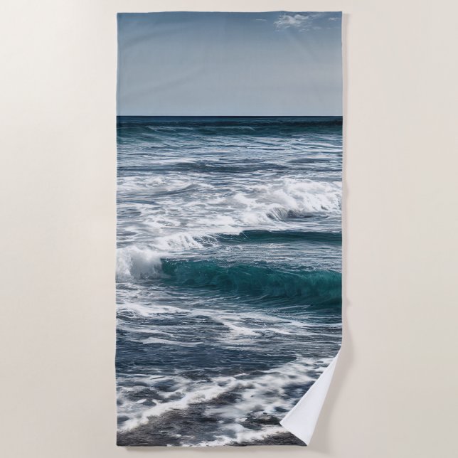 Summer Ocean Waves Strandtuch (Vorderseite)