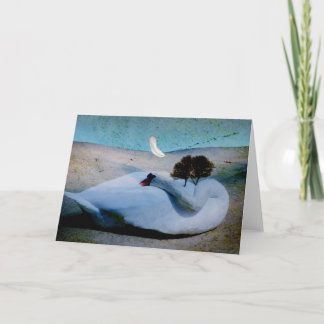 Summer of the Mute Swan Folded Greeting Card Dankeskarte