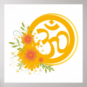 Summer Om Symbol Poster