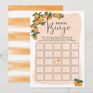 Summer Orange Citrus Bingo Brautparty Game Card