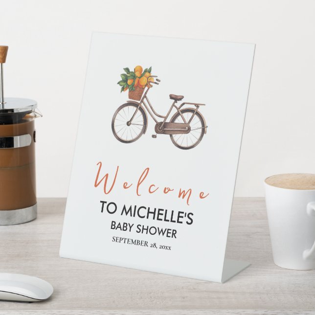 Summer Orange Citrus Fruit Baby Dusche Willkommen Sockelschild (In SItu)