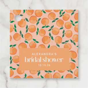 Summer Orange Fruchtrosa Brautparty Custom Geschenkanhänger
