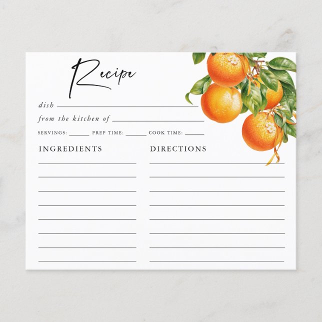 Summer Orange Lemon Citrus Brautparty Rezept (Vorderseite)