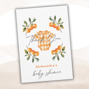 Summer Orange Niedlich Bodysuit Kinderdusche Dankeskarte