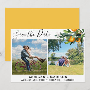 Summer Orange Save the Date Foto Ankündigung