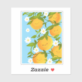 Summer Orange Tree Garden Aufkleber