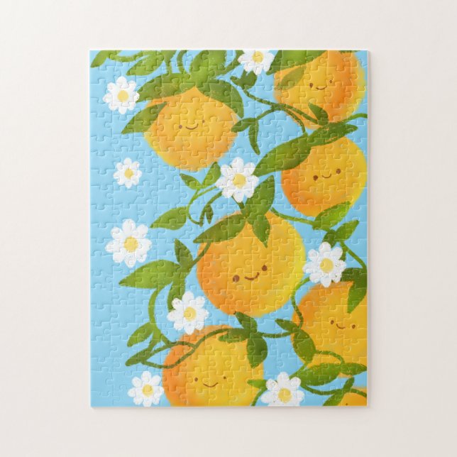 Summer Orange Tree Garden Puzzle (Vertikal)