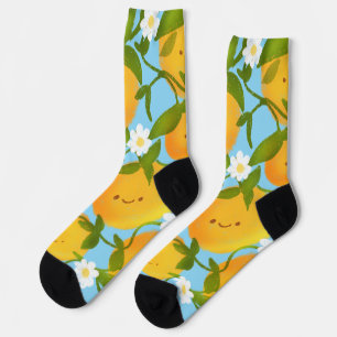 Summer Orange Tree Garden Socken