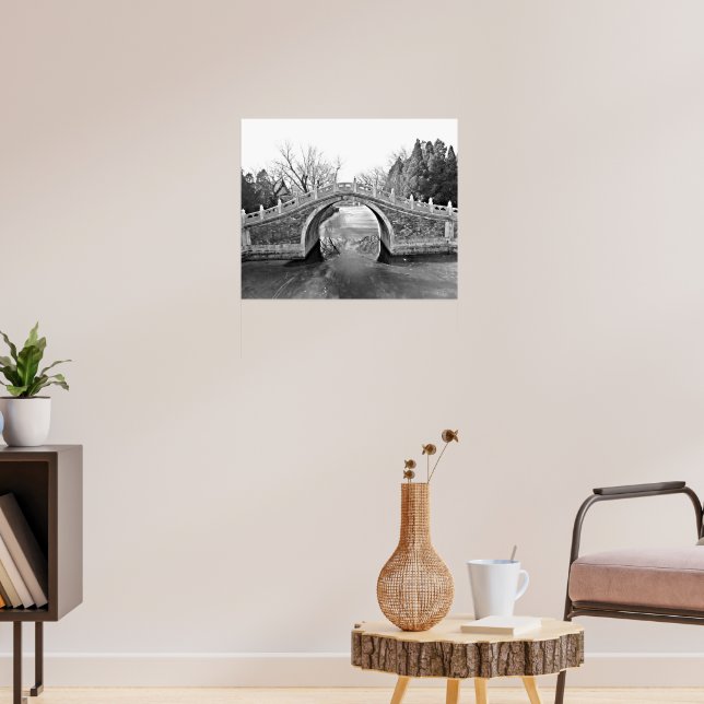 Summer Palace Bridge B&W Poster (Wohnzimmer 3)