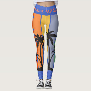 Summer PARADISE 2023 im Vintage Retro style T-Shir Leggings