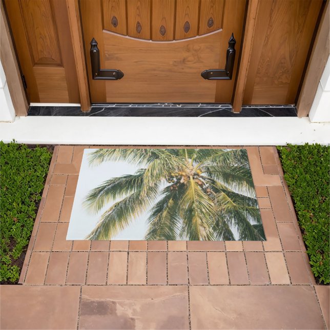 Summer Paradise Palm Tree #1 #tropical #wall #art Fußmatte (Außenbereich)