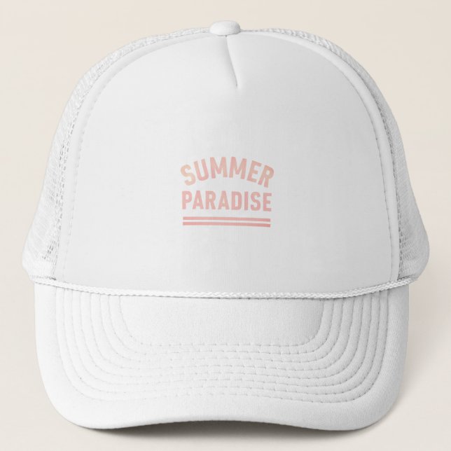 Summer Paradise T-Shirt Truckerkappe (Vorderseite)