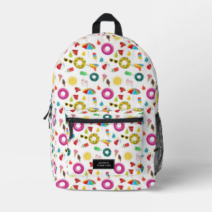 Summer Party Beach Pool Fun Muster Bedruckter Rucksack