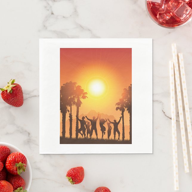 Summer Party Dancing Paper Napkins Serviette (Von Creator hochgeladen)