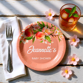 Summer Party Floral Baby Shower Pappteller