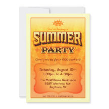 Summer Party Invite - Hell warme, sonnige Farben