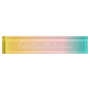 Summer Pastel Gradient   Name des Personalisierten Namensplakette